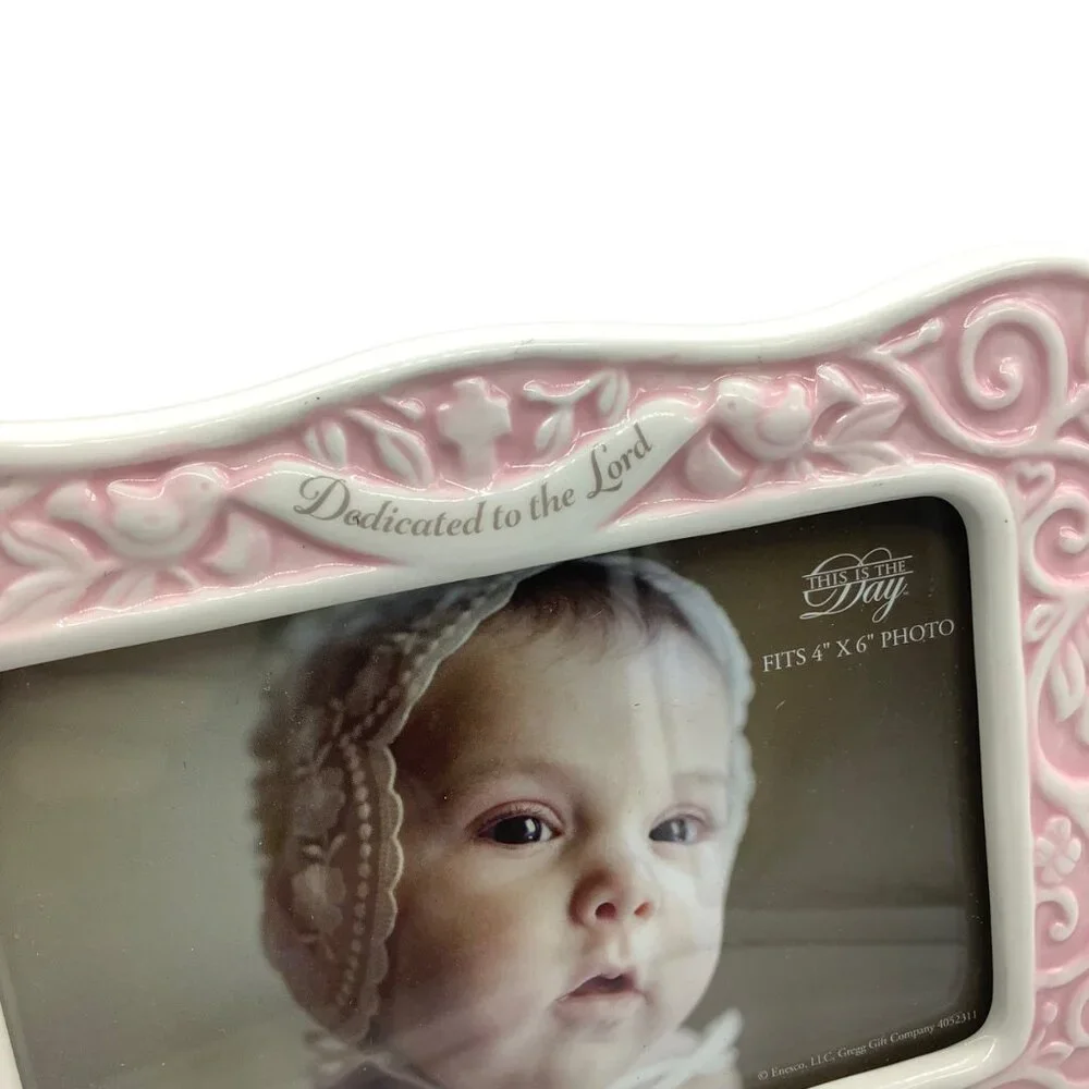 Dedicated to the Lord Pink‎ Ceramic Picture Frame 4